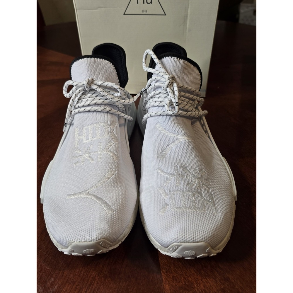 [GY0092] Mens Adidas HU NMD‎ White Black Sneaker - Sz 12.5